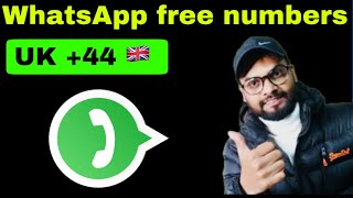 Whatsapp without real numbers | How to get free 🇬🇧 Uk numbers for WhatsApp | 2024 Hindi