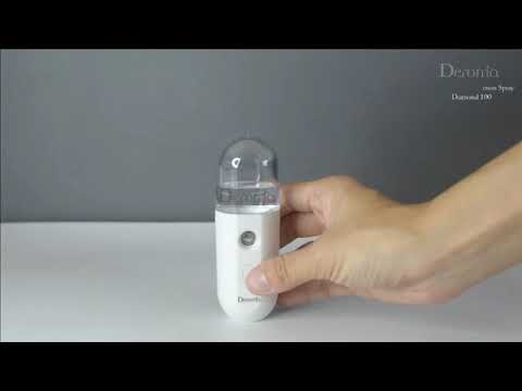 Deroma Diamond 100 Nano Mist Disinfection Face Spray - Facial Steamer Mini USB Rechargeable Portable