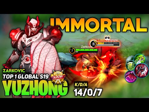 Yu Zhong Monster Offlane, 100% Immortal [Top 1 Global Yu Zhong S19] by Zarkovic - Mobile Legend