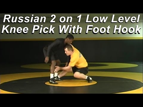 Russian 2 on 1 Low Level Knee Pick With Foot Block