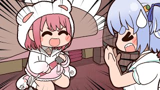 【手描き】マリンの電●を見つけたぺこら【宝鐘マリン/兎田ぺこら/ホロライブ切り抜き/切り抜き漫画】