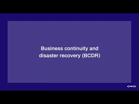 Business continuity and disaster recovery (BCDR) - Cyberiom