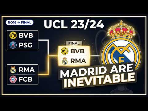 Champions League 2023/24 Knockout Bracket Replayed (Real Results) | RO16 → Final