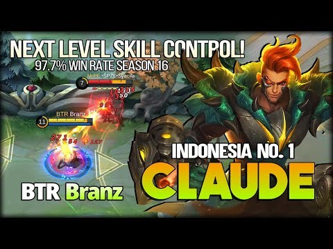 100% Out of Control Claude. 97.7% WR Season 16! Branz Indonesia No. 1 Claude - Mobile Legends