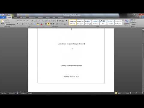 Como fazer capa contra capa no word