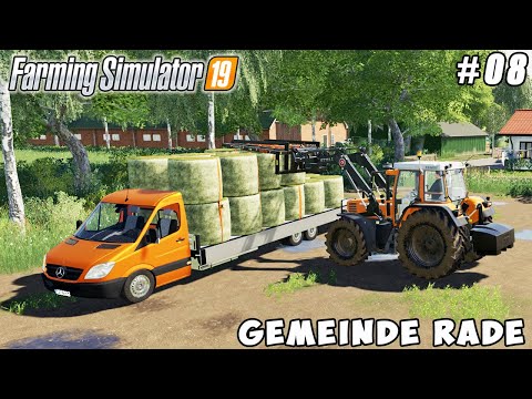 Making and selling hay bales | Gemeinde Rade | Farming simulator 19 | Timelapse #09