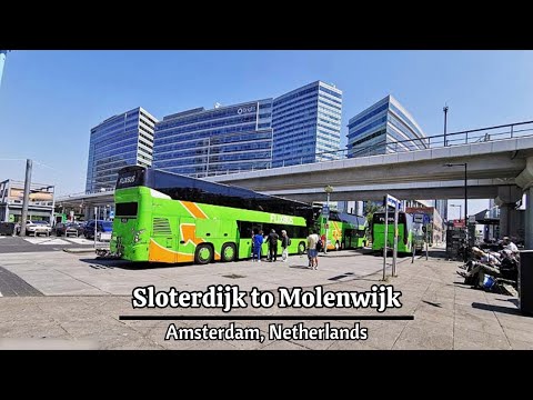 Bus Journey from Amsterdam Sloterdijk to Molenwijk Amsterdam-Noord The Netherlands