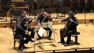 Accord Quartet plays Bartok's 2nd string quartet, 1st movement