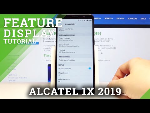 How to Activate High Contrast Text – Display Settings on ALCATEL 1X (2019)
