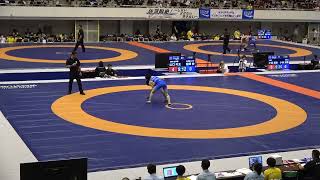 2023年IH レスリング男子 71kg級 二回戦 山口叶太 自由ヶ丘学園(東京) vs 松澤快 土浦日大(茨城)