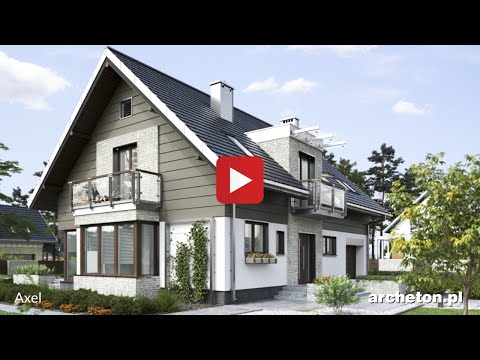 Projekt domu Axel - archeton.pl -  użytkowym poddaszem 197,5 m2