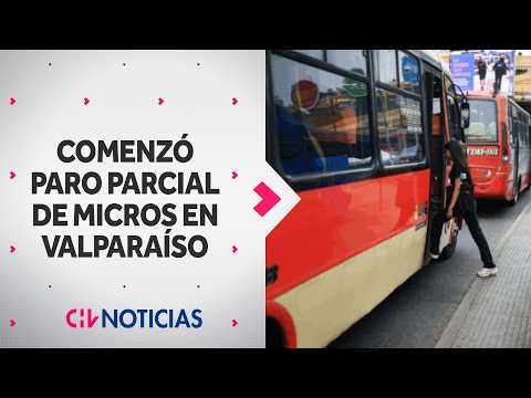 Inicia paro de micros de Valparaíso por millonaria deuda en subvenciones y alza en las bencinas