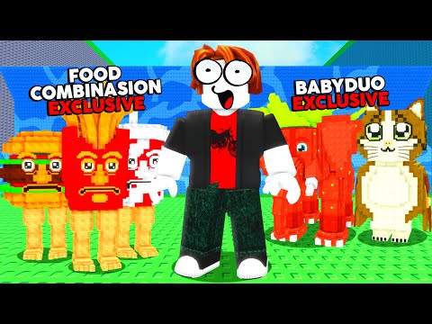🍔🌊 FOOD COMBINASION, BABY DUO E JOHN PORKY COM ROBUX INFINITO NO TSUNAMI DE LUCKY BLOCK 😱🔥