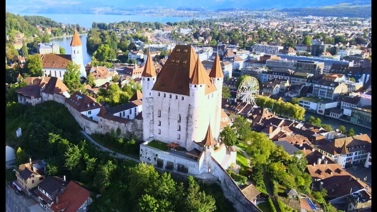 Experience the bird's eye view of Thun Castle.