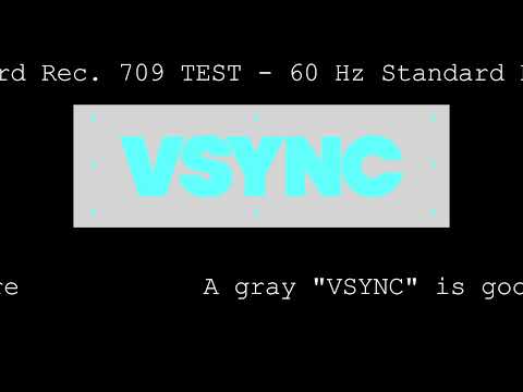 VSYNC TEST 60p Standard Rec. 709