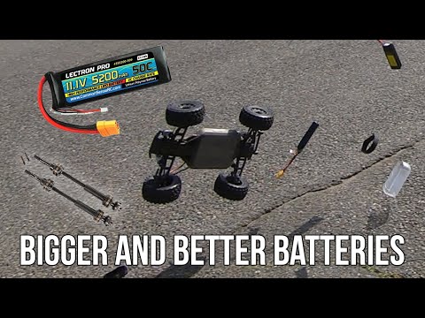 Bigger Batteries for More Power! - More 6s Rustler mods