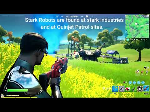 Eliminate Stark Robots, Gatherers or Gorgers locations  in Fortnite Xtravaganza Week 3