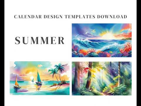 dm Foto-Paradies Fotokalender Vorlage 2024. Wandkalender. Tischkalender. Kalenderillustrationen Set.