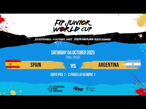 🇪🇸 SPAIN vs ARGENTINA 🇦🇷 - Boys - POS 1-2 - Final Phase - FIP JUNIOR WORLD CUP BY TEAMS 2025