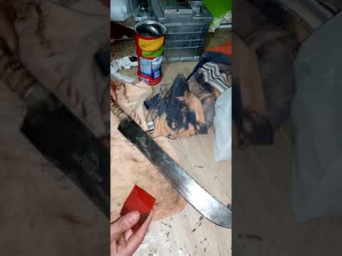 Como tirá ferugem de fação usando ácido fólico de bateria de carro