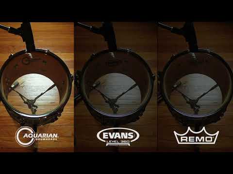Drumtune PRO - Comparing Aquarian, Evans, Remo drum head sounds at same tuning