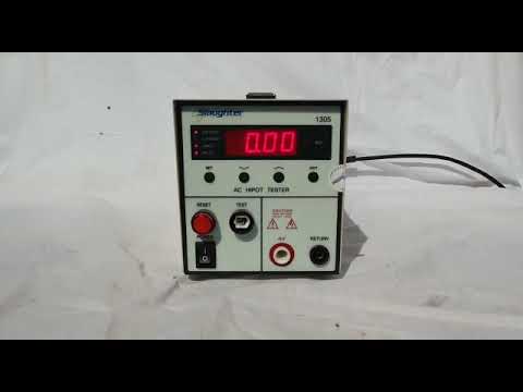 Slaughter 1340 AC hipot. 0-2.5 kV, 40 mA (10 mA continuous in pulse mode)