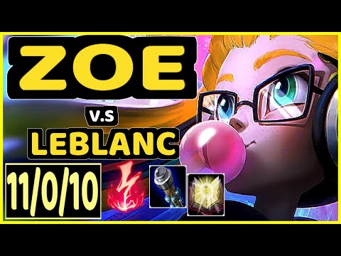 TINOWNS (ZOE) vs LEBLANC - 11/0/10 KDA MID CHALLENGER GAMEPLAY - BR