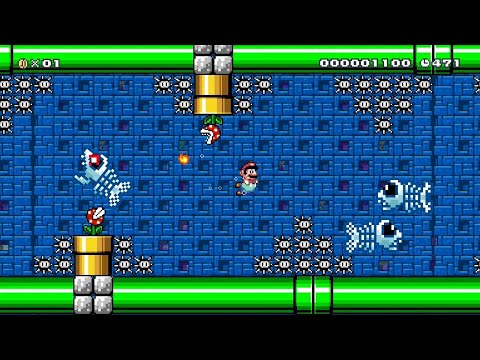Super Mario Maker 2 - Naval Piranha's Sewer by Robot99 - No Commentary