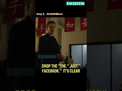Drop the The. Just Facebook. it's clear #learnEnglishWithMovies