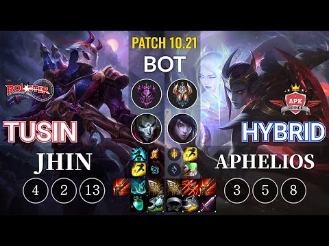 KT TusiN Jhin vs APK HyBrid Aphelios Bot - KR Patch 10.21