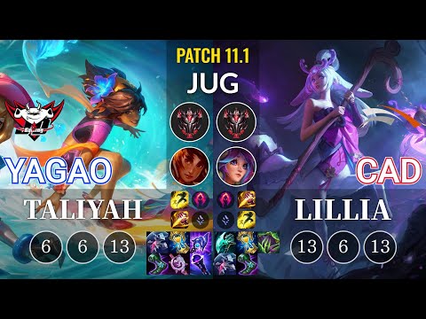 JDG Yagao Taliyah vs HLE CaD Lillia Jungle - KR Patch 11.1