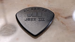 Video thumbnail for Jim Dunlop Jazz III XL Stiffo Nylon guitar pick review by earthsteward9 Guitar Pick Reviews