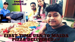 First Time In India : Usa To India Pizza Delivered I Unique Aiburovat