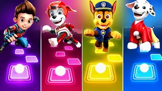 Marshall 🆚 Chase 🆚 Rubble 🆚 Rocky Paw Patrol Coffin Dance || Tiles Hop Edm Rush