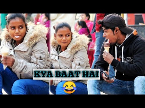 Blind Man Eating Ice Cream Prank। Cute Girl Epic Reaction। The venky