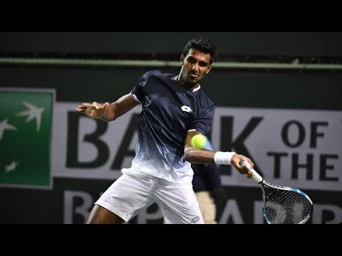 Amazing point by Prajnesh Gunneswaran against Benoit Paire at Indian Wells 2019