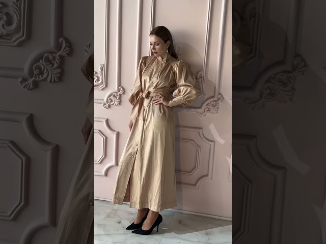 Buttoned High-end Dress