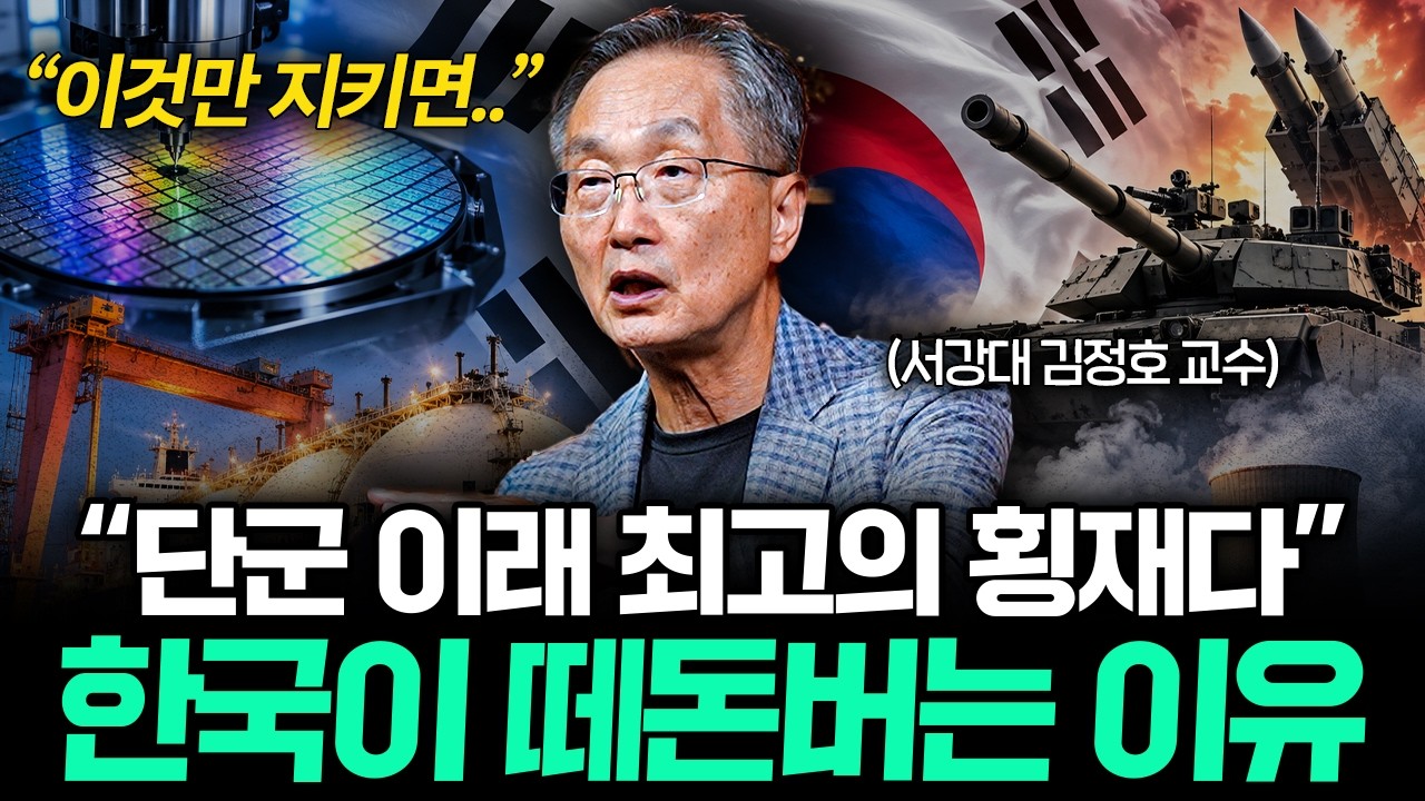 “이건 뜻밖의 횡재입니다” 한국 반도체·조선·방산이 잘나가는 진짜 이유 (김정호 교수 2부)