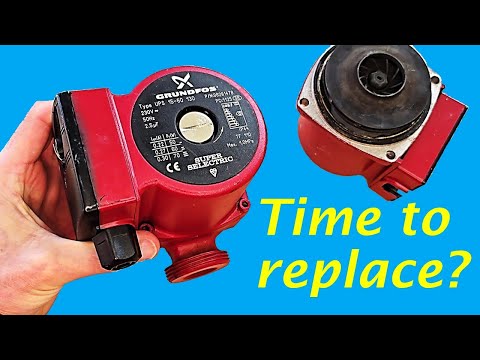 Changing pump in central heating system.