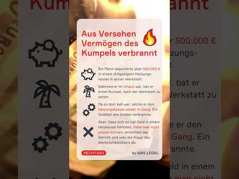 Hunderttausende Euro des Freundes verbrannt 🔥​😳​ | WBS.LEGAL #shorts