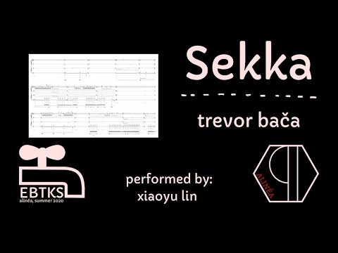 Sekka [scrolling score]- Trevor Bača - Performed by Xiaoyu Lin