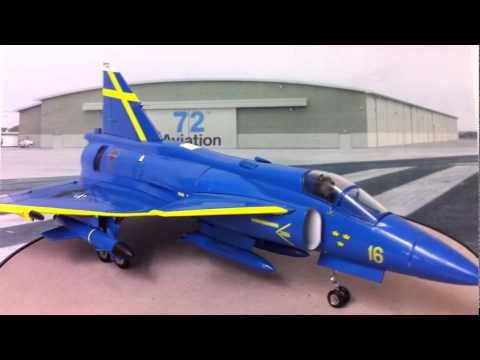 Aviation 72 1/72 Saab Viggen JA37D F16-32 Blue Peter Uppsala Swedish Air Force