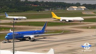Sábado Com Movimento Gigantesco no Aeroporto de Guarulhos S.P Pousos e Decolagens incríveis ✔