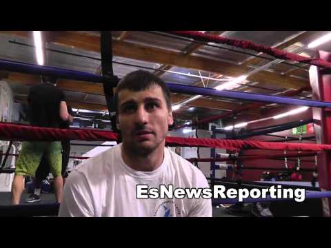 Egis Kavaliauskas and Alexander Gvozdyk at robert garcia boxing academy EsNews Boxing