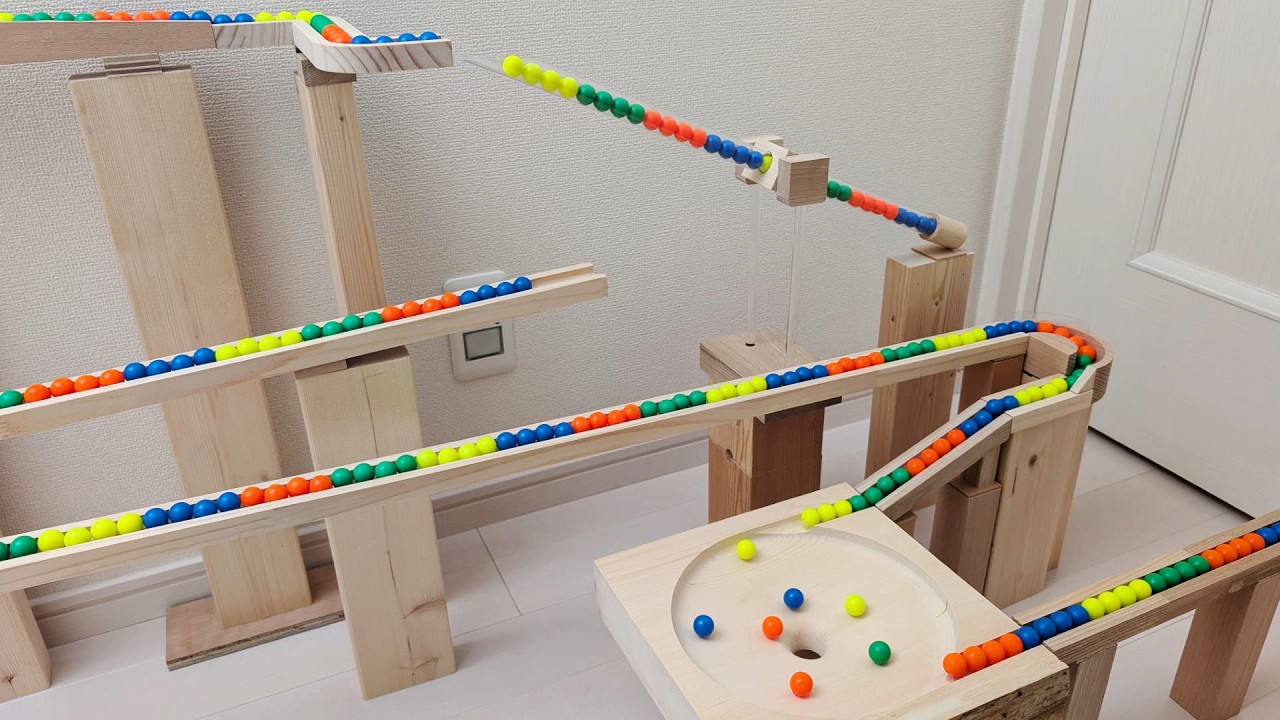 Marble Run Race ☆ HABA Slope + Cuboro + Bornelund Quadrilla + Transparent pipe