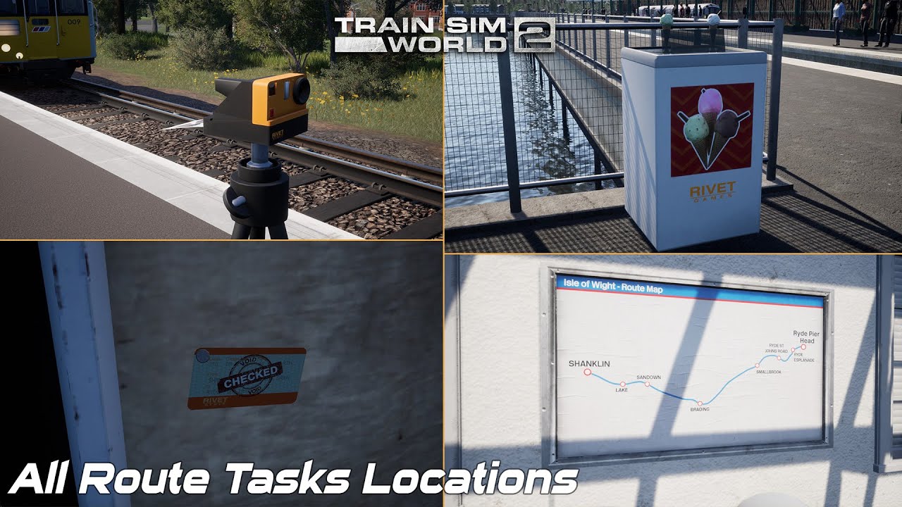 All Route Tasks Locations - Isle of Wight - Train Sim World 2