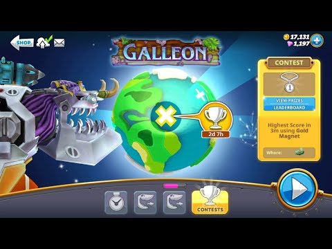Highest Score (Gold Magnet) in 3 min Galleon Map Live Contest - Hungry Shark World