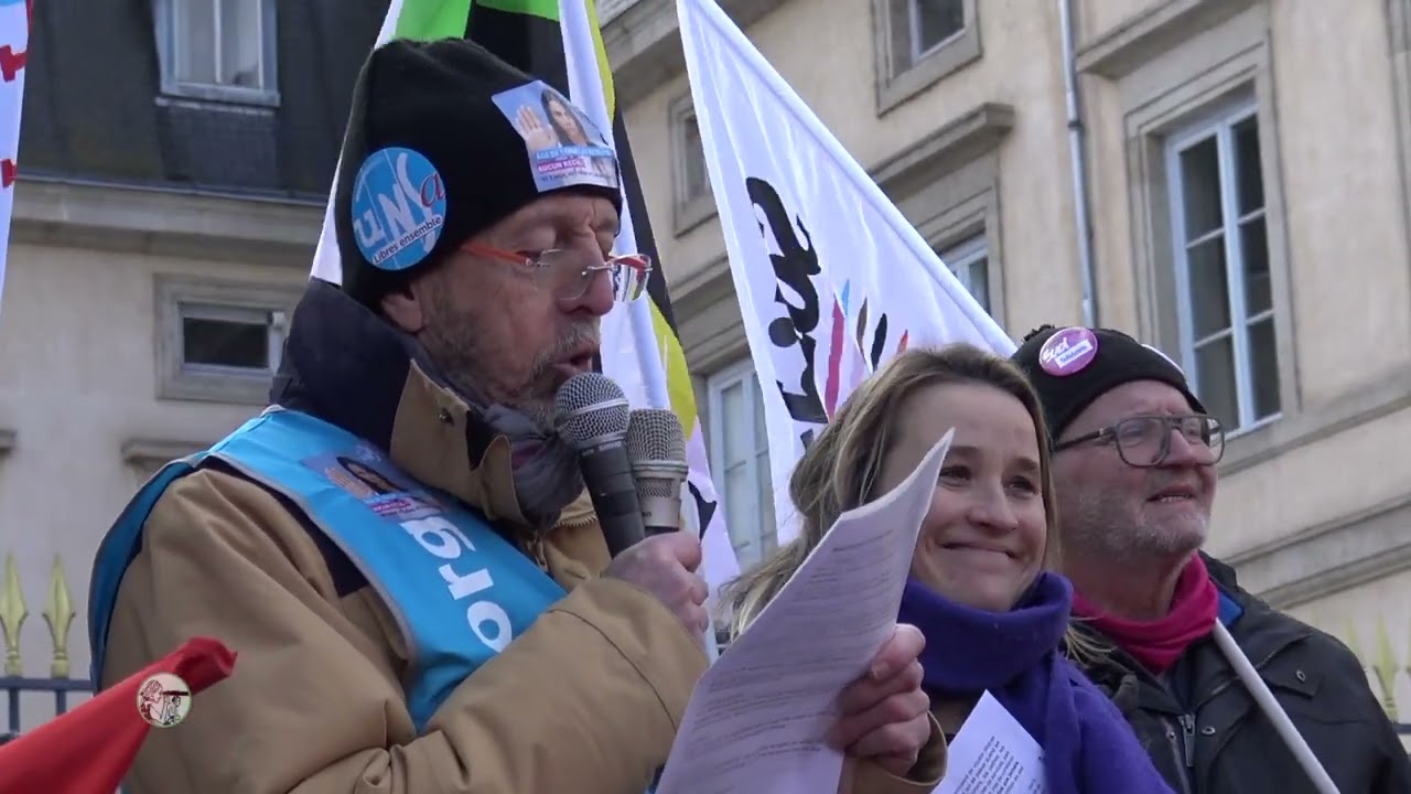 Retraite: Prise de parole de l'inter-syndicale lors de la manifestation du 19/01/23, Le Puy-en-Velay
