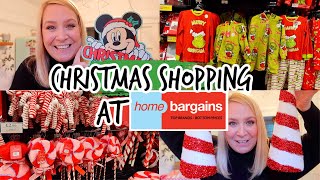 CHRISTMAS SHOPPING AT HOME BARGAINS! Shop With Me & Haul 🎄