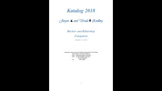 Katalog 2018 Jürgen und Ursula Zwilling Bücher- und Bildershop Fotogalerie Aktuell bis 31.12.2018